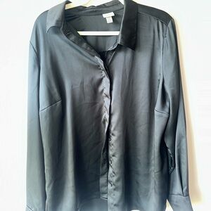 A New Day Satin Button Up